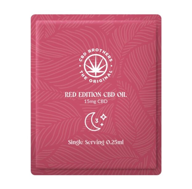 Premium CBD Brothers original red edition CBD oil packaging