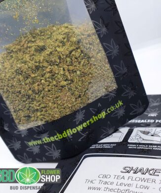 Shake CBD Hemp Flower in packaging
