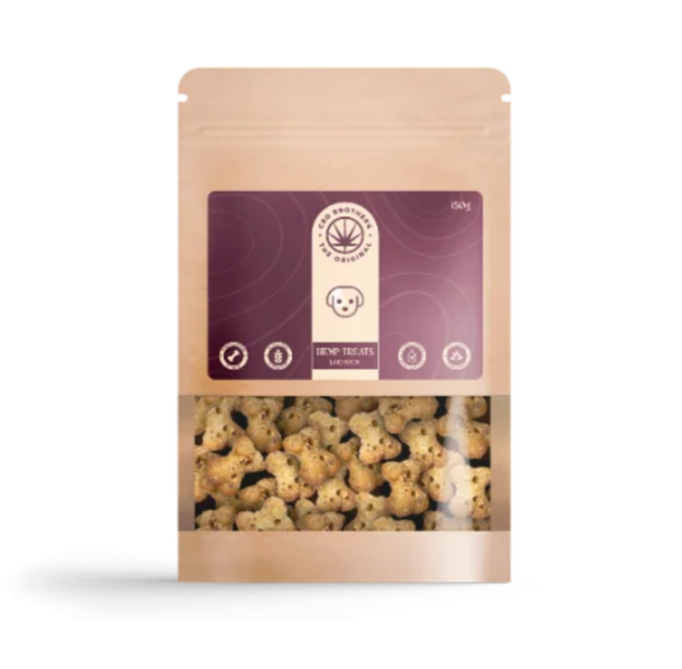 CBD for pets - CBD Brothers Dog Hemp Biscuit Treats in bag