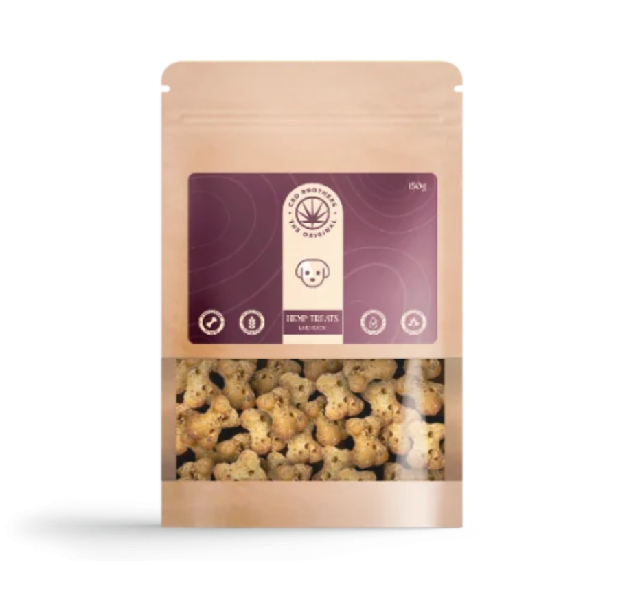 CBD for pets - CBD Brothers Dog Hemp Biscuit Treats in bag