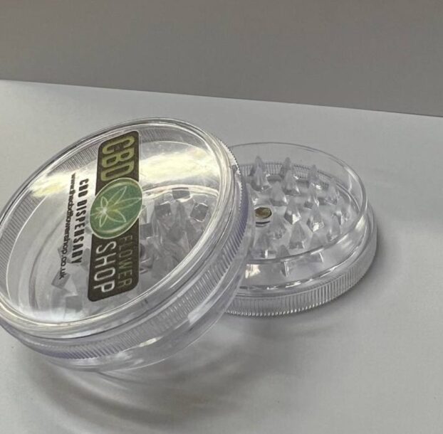 The CBD Flower Shop branded Plastic CBD Tea Grinder