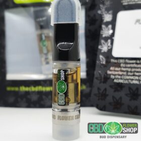 Wedding Crasher Strain CBD Cartridge – Full Spectrum 52.9% in front of packaging