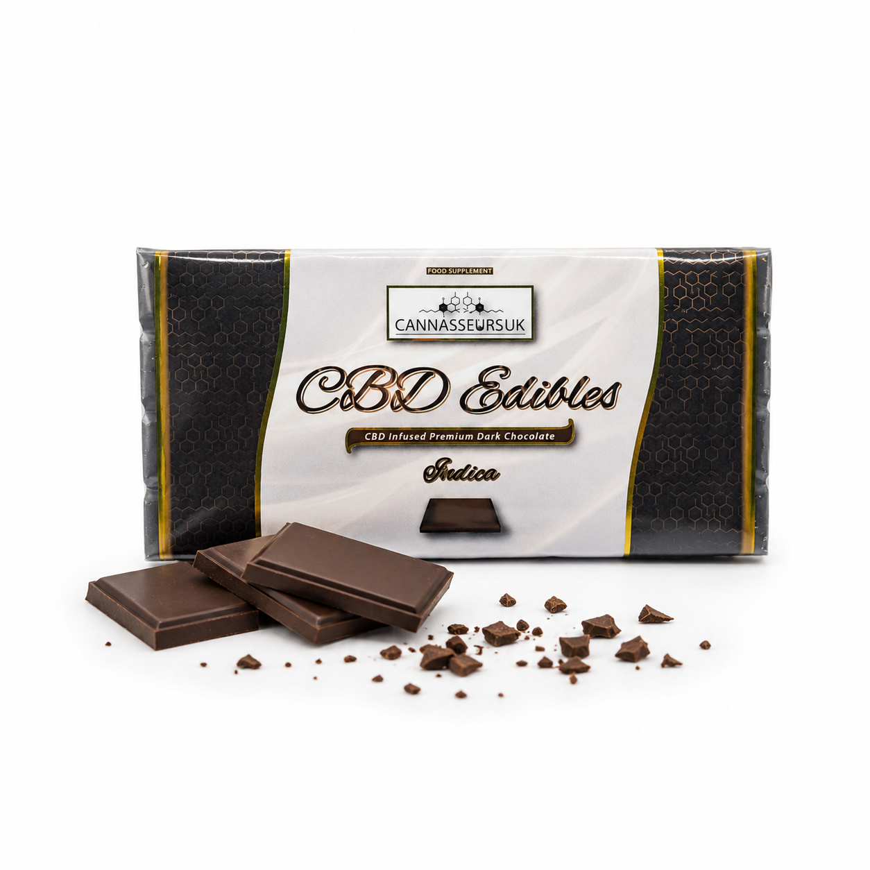 Belgian CBD Dark Chocolate Bar 100g - Indica