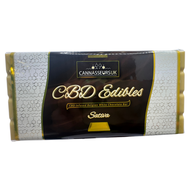 Belgian CBD White Chocolate Bar 100g – Sativa