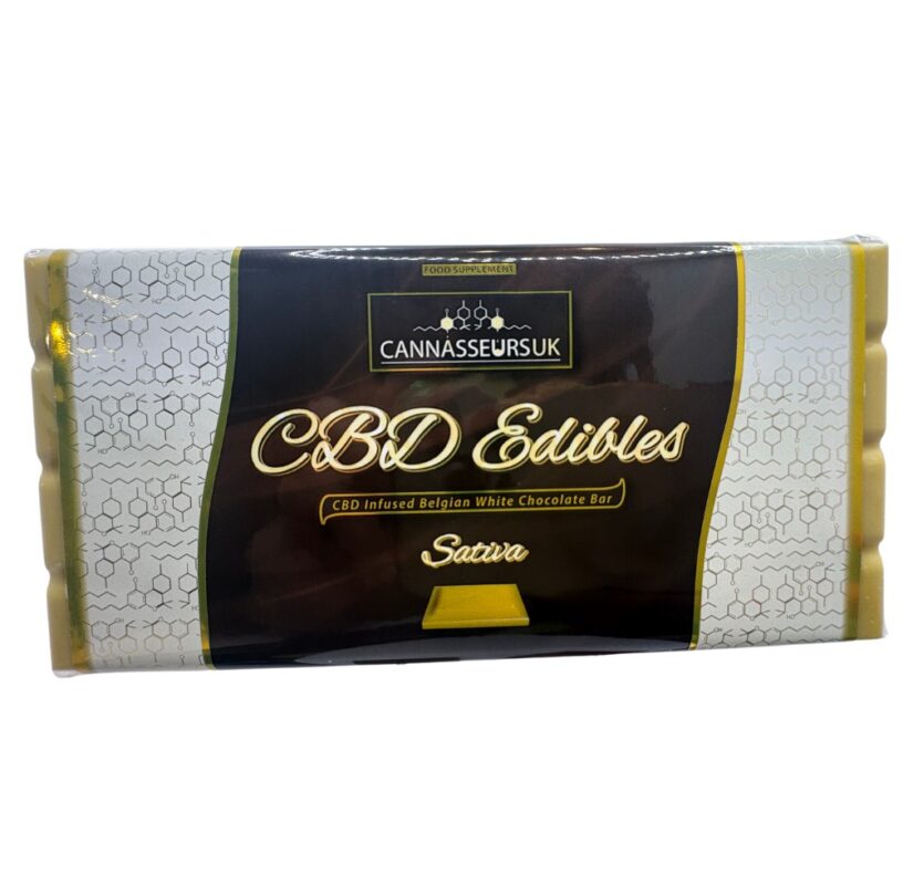 Belgian CBD White Chocolate Bar 100g – Sativa