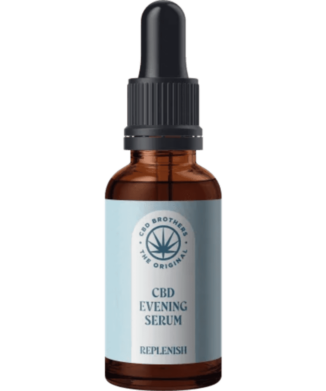 CBD Brothers CBD evening serum replenish oil dropper bottle