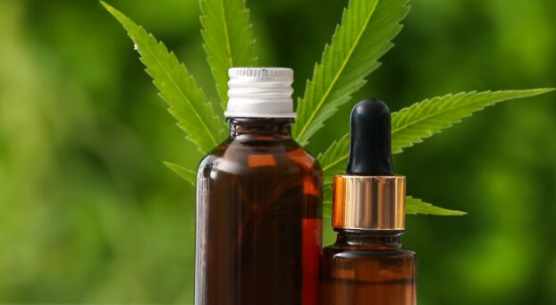 Bottles of CBD oil