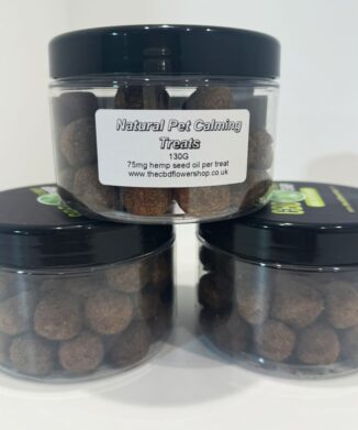 CBD for Pets - 3 pots of CBD Natural Calming Pet Treats stacked