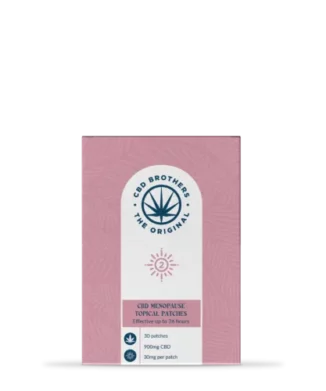 CBD Brothers CBD Menopause Patches 30mg in pink packaging box on white background