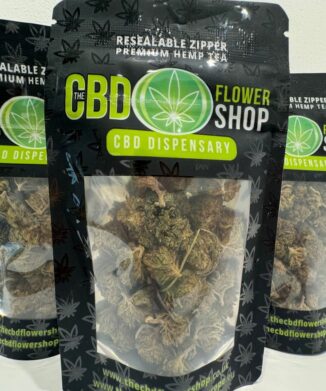Bags of Lost Oak Farms CBD popcorn nuggies