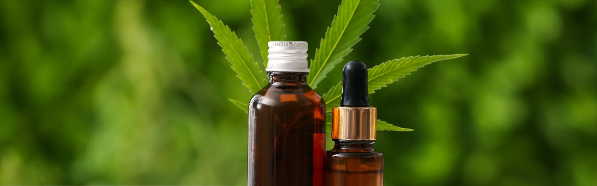 Bottles of CBD oil