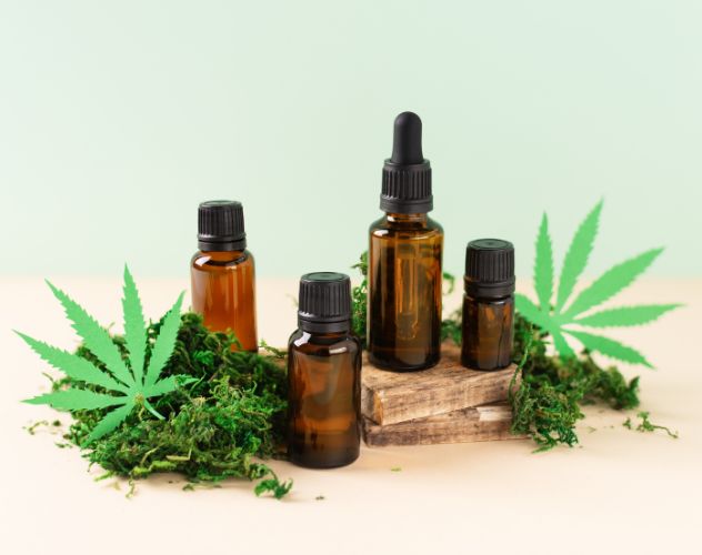 cbd oil bottles 