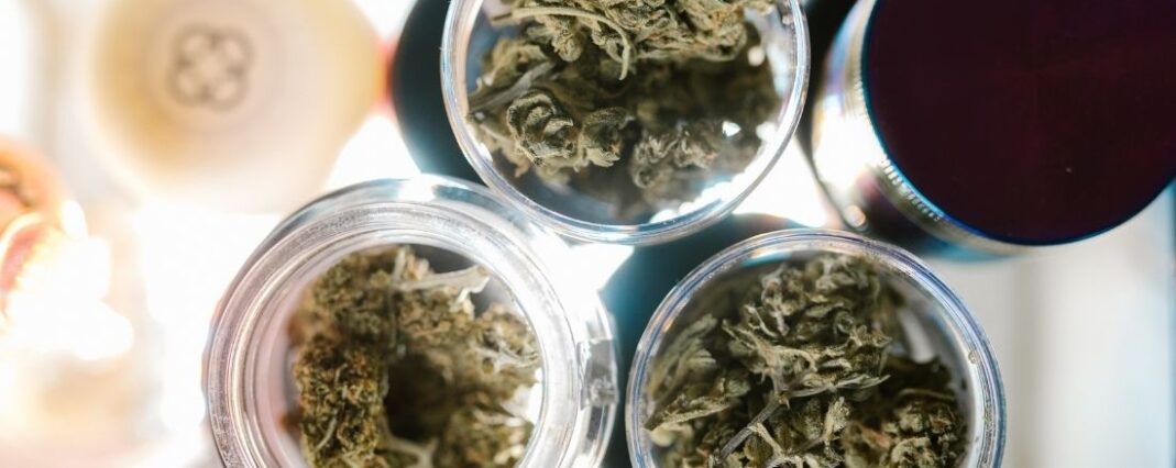 cbd flower in different containers