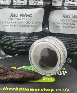 Pot of CBD red velvet extract