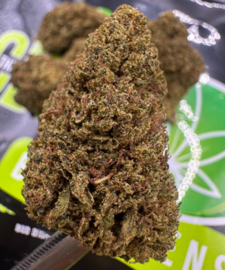 Close-up of a Key Lime Pie CBD flower bud