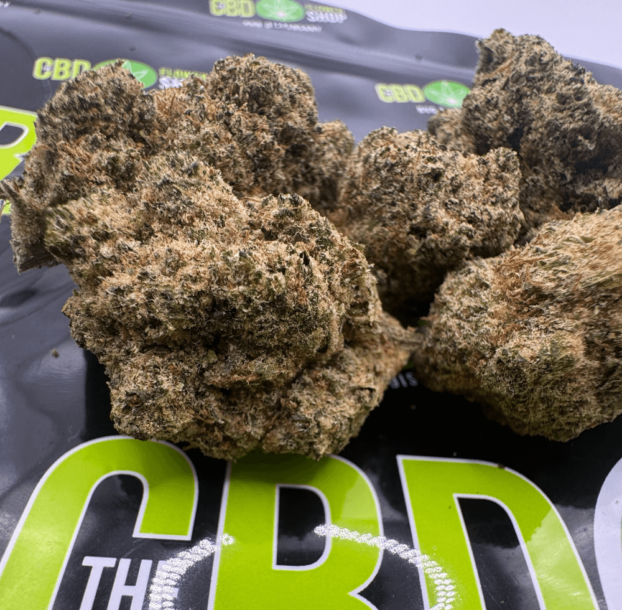 Close-up of Lemon Tree CBD tea flower buds