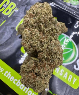 Close-up of Sour Diesel CBD flower