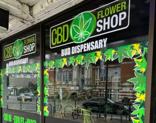 The CBD flower shop storefront Bournemouth