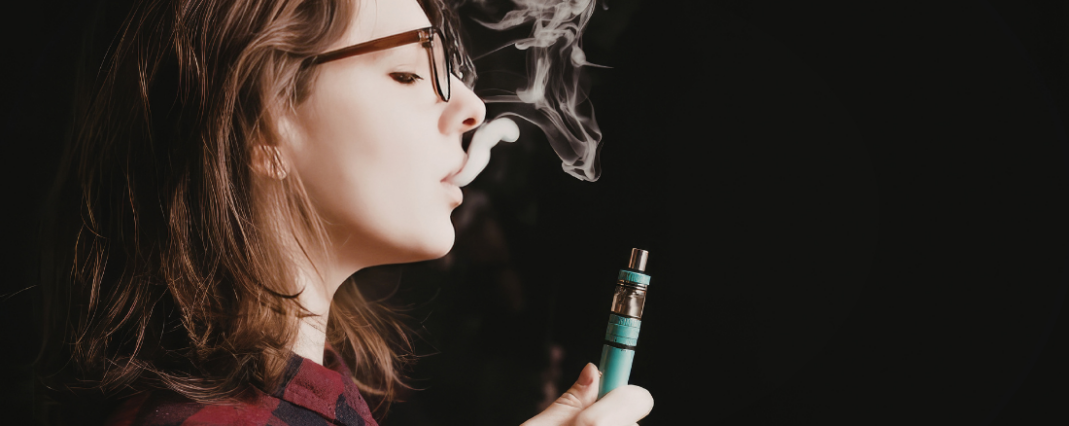woman vaping
