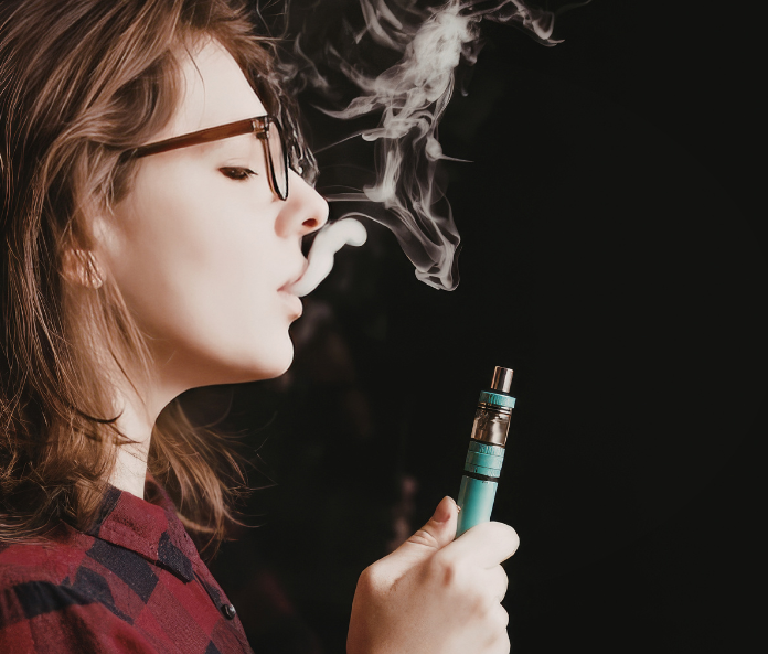woman vaping