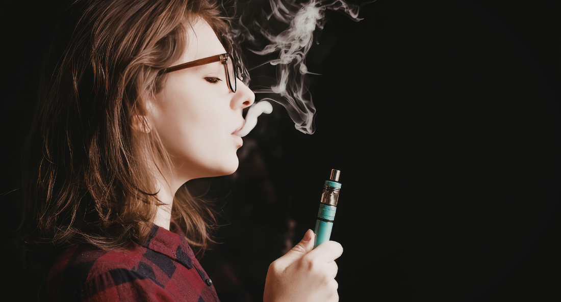 woman vaping