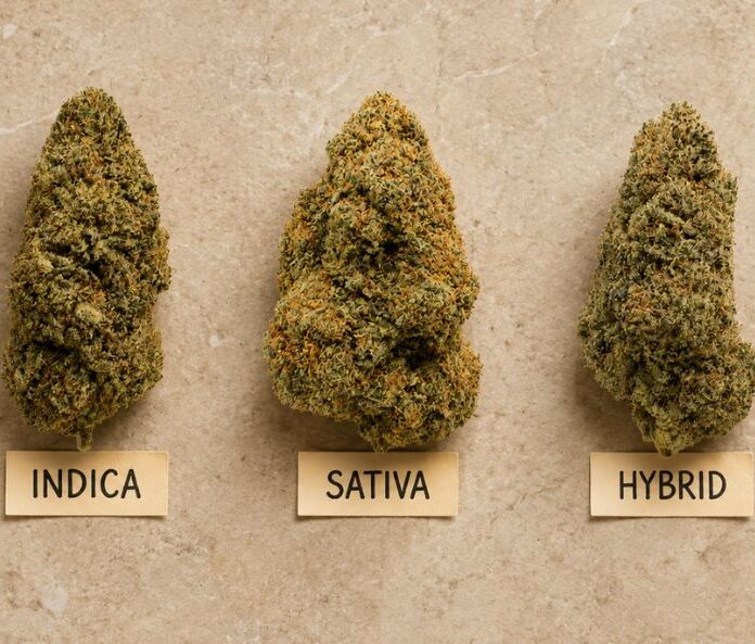 indica vs sativa vs hybrid cbd flower buds
