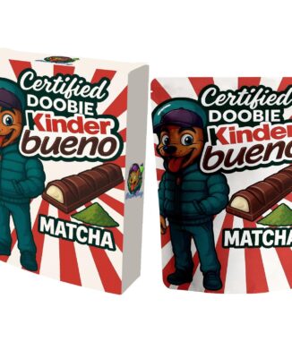 DOOBIE Kinder Bueno 200mg CBD chocolate bites featuring rich milk chocolate, creamy hazelnut, fluffy marshmallow and a subtle matcha-inspired flavour for a unique premium chocolate experience.