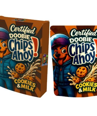 DOOBIE Chips Ahoy! Cookies & Milk 200mg CBD chocolates featuring Belgian-style milk chocolate with crunchy chocolate chip cookie bites and creamy cookies and milk flavour.
