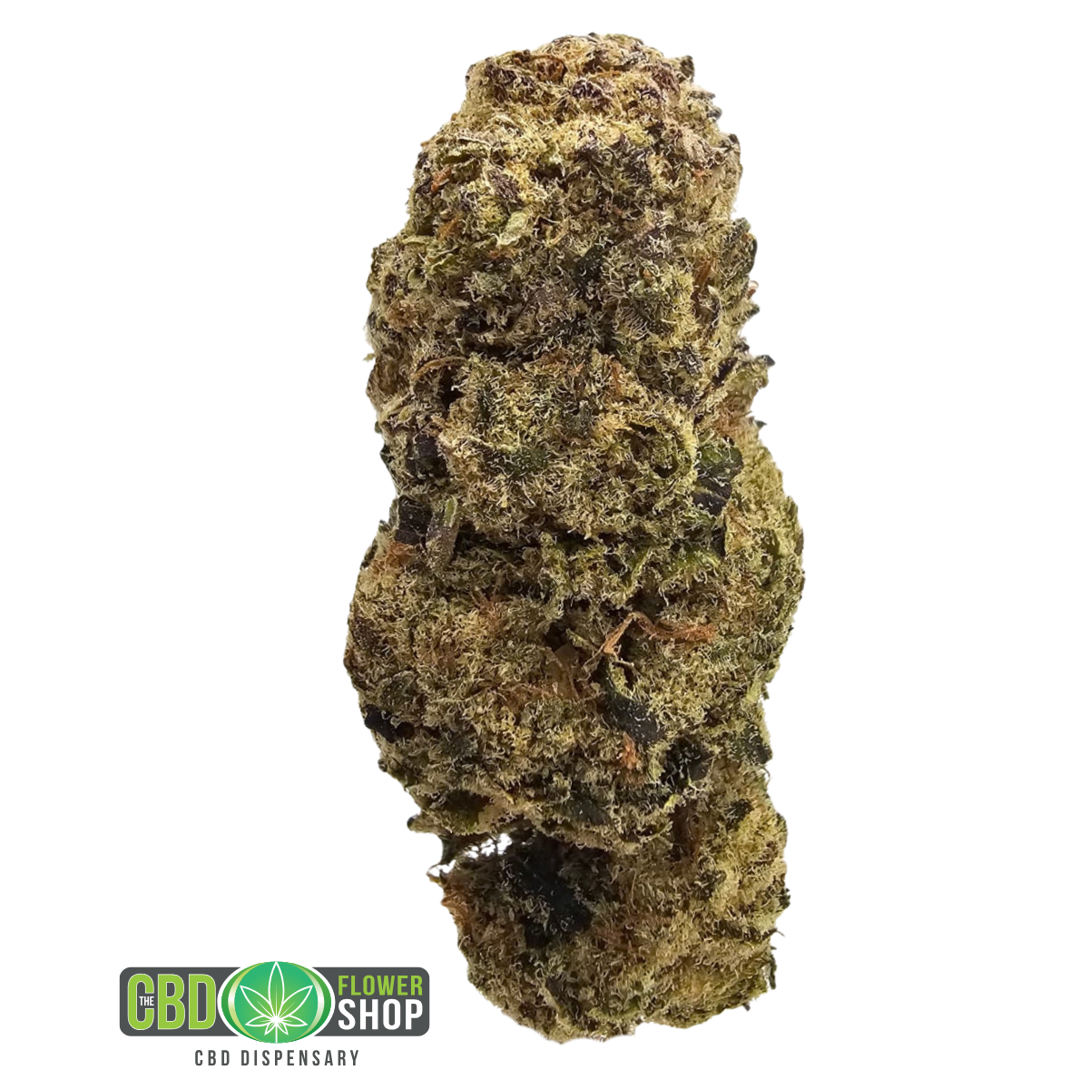 Creamsicle Limited Edition indoor CBD tea flower featuring dense frosted green flowers with orange pistils and prominent trichome coverage from The CBD Flower Shop.